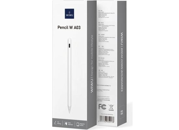 WiWU Pencil W A03 Magnetic Charging Stylus Pen For iPad - White product thumbnail 2