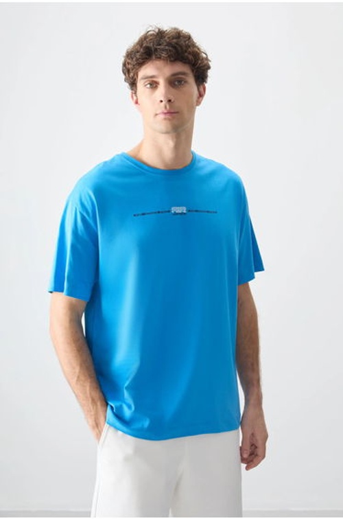 TOMMY Oversized Cotton Crew Neck Printed T-Shirt product thumbnail 4