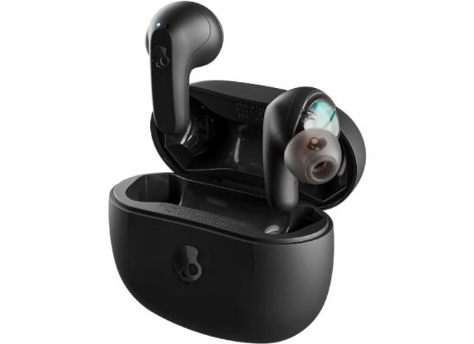 Skullcandy Rail Wireless Earbuds, Bluetooth Headphones, Noise Isolating Fit, Up to 42 Hours Battery, IP55 Sweat and Water Resistant, Microphone for iPhone Android - True Black product thumbnail 2