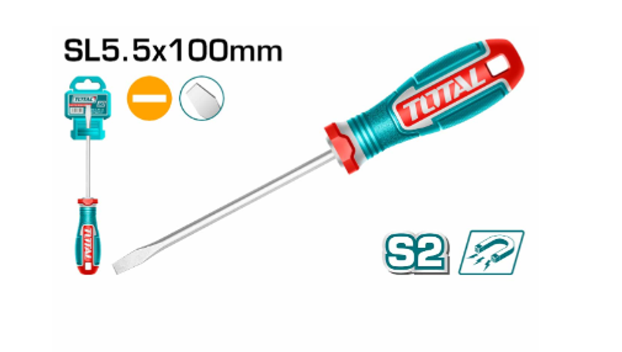 مفك براغي عادي SL5.5*100 من توتال Total