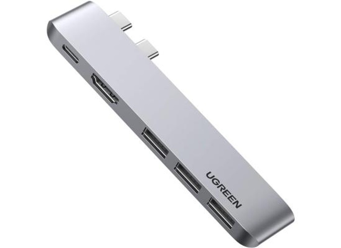 UGREEN CM251 Hub USB Type C to 4K HDMI Thunderbolt 3 100W Power Delivery 3 USB 3.0 Port Adapter Dock Station for MacBook Air M1 2020 2019 2018 MacBook Pro M1 2019 2018 2017 - Silver product thumbnail 2