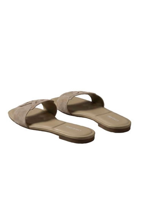 Square Flat Sandal Embl Suede Silver Mink product thumbnail 4