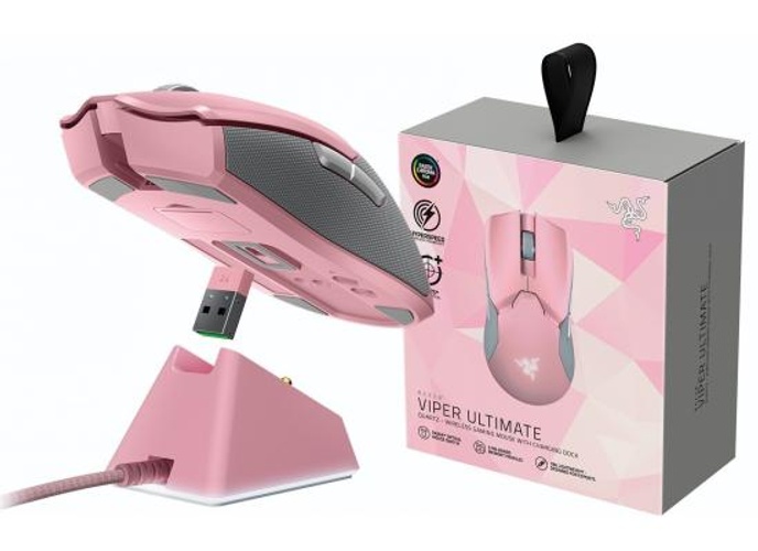 Razer Viper Ultimate Wireless Mouse w/ Dock Station HyperSpeed Light and Fast 20K Dpi Sensor RGB Chroma - Quartz product thumbnail 2
