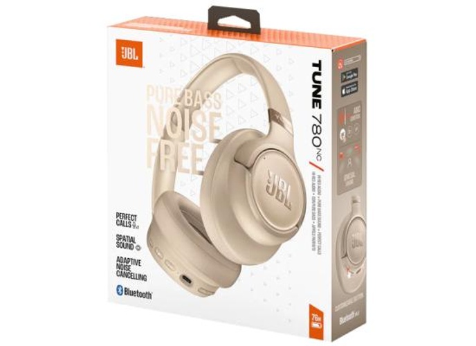 JBL Tune 780 NC Wireless Over-Ear Bluetooth Headphones with Adaptive Noise-Cancelling Technology, Smart Ambient, 76-Hour Battery Life and Google Fast Pair/Microsoft Swift Pair, Beige product thumbnail 2