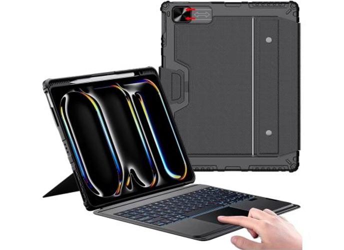 Nillkin for iPad Pro 11 inch Case with Keyboard (M4), Detachable iPad Magic Backlit Arabic / English Keyboard with Multi-Touch Trackpad, iPad Pro 11-inch Case with Pencil Holder and Camera Cover, Protective Case - Black product thumbnail 2