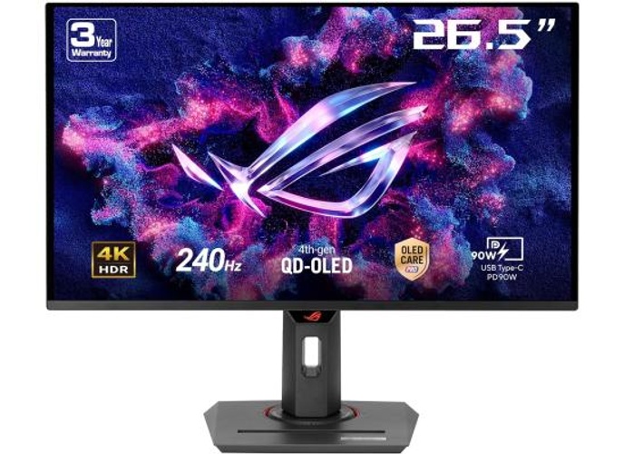 ASUS ROG Strix OLED XG27UCDMG 27” QD-OLED 4K UHD 240Hz 0.03ms, HDR 400 G-SYNC Compatible, OLED Anti-Flicker 2.0, Custom Heatsink, OLED Care Pro, Neo Proximity Sensor, 99% DCI-P3, True 10-bit Color, DisplayWidget Center product thumbnail 2