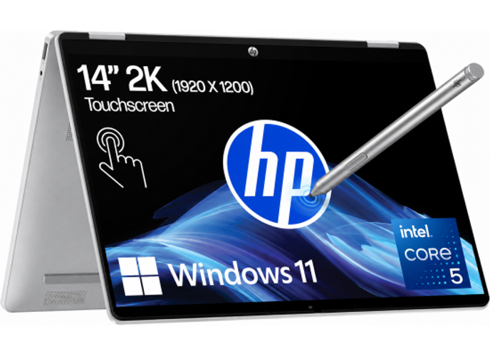 HP OmniBook 5 Flip 14-fp0045ne 2-in-1 Laptop - Intel® Core™ 5 120U, 16GB LPDDR5, 512GB PCIe SSD, 14" FHD Touch, Windows 11 Home - D0YC1EA product thumbnail 2