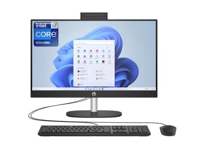 HP All-in-One 24-cr0041ne PC (2023) NEW 13Gen Intel Core i7 10-Cores w/ 24" IPS Full HD 99% sRGB Display (Customized) - Black product thumbnail 2