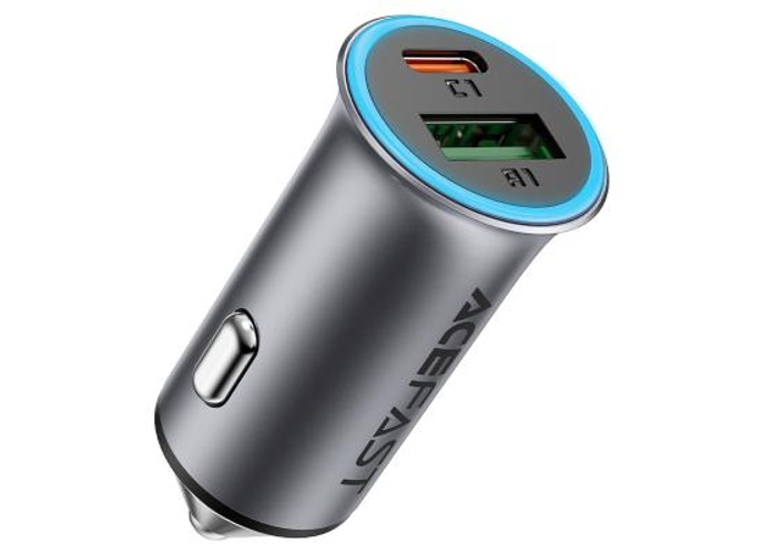 ACEFAST B16 95W Metal Car Charger Dual Port USB-A + USB-C Fast Charging Car Power Adapter Cigarette Lighter - Black product thumbnail 2