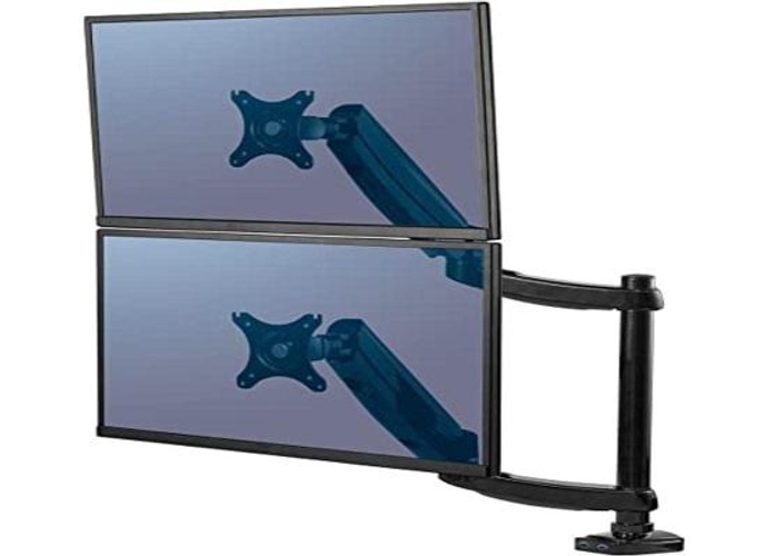 Fellowes Platinum Series Dual Stacking Adjustable Monitor Arm - Black product thumbnail 2