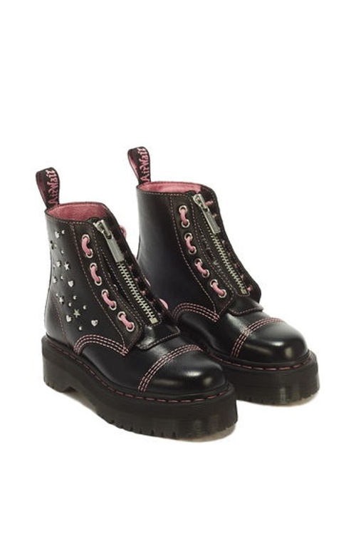 Sinclair HS Milled Gloss Leather Ankle Boots