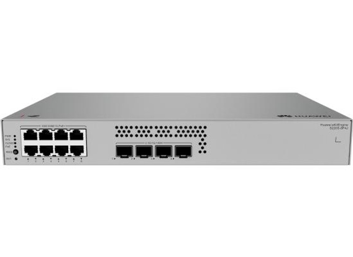Huawei EKit S220S-8P4J 8 Ports 10/100/1000 BASE-T (128 W PoE+), 4 Ports 2.5GE SFP Ports, Built-in AC power, Fanless product thumbnail 2