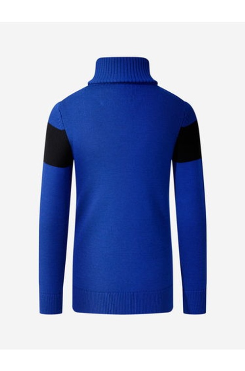 Perfect Moment Kids Ski Merino Wool Turtleneck Jumper in Blue product thumbnail 3