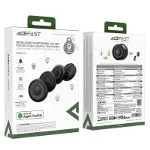 جهاز التتبع الذكي أيس فاست (Acefast T6) المعتمد من أبل (Apple Find My)، متتبع ضد الضياع بتصميم مربع صغير، تحديد موقع عالمي ومنبه صوتي للمفاتيح والمحافظ - أسود product thumbnail 4