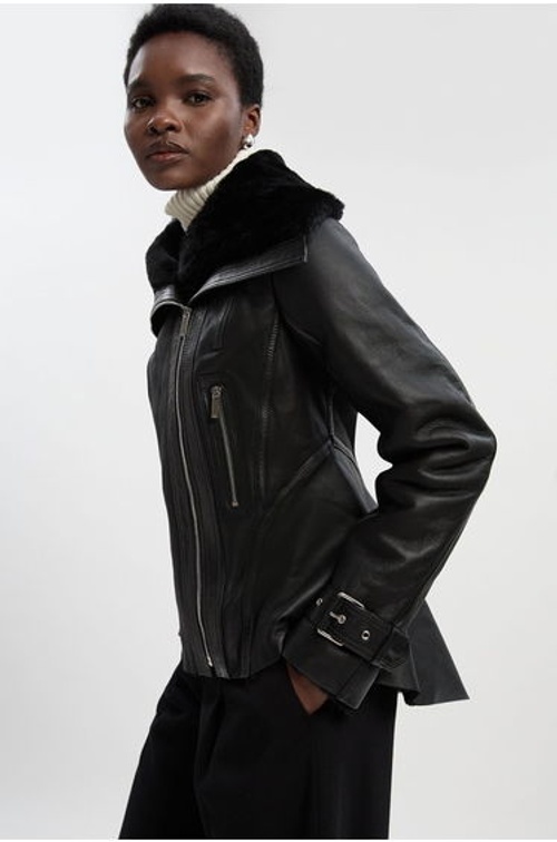Shearling High Low Jacket product thumbnail 2