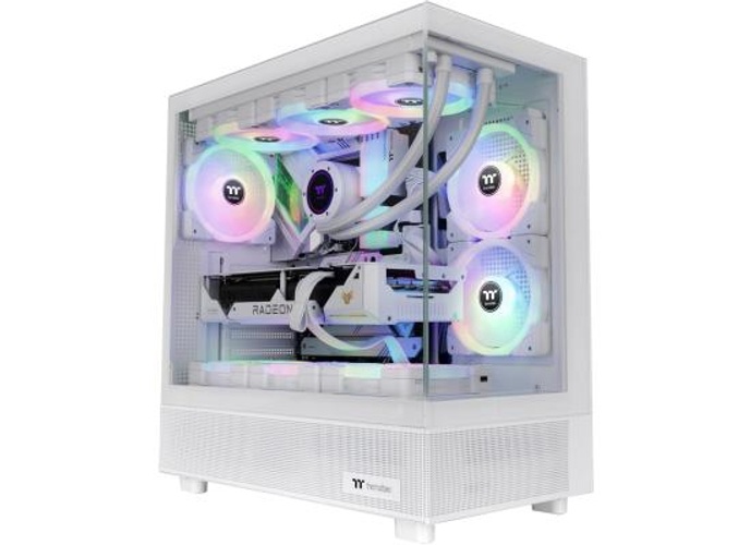 Thermaltake View 270 TG Preinstalled 1x CT140 ARGB Fans Mid Tower 360MM Radiator Support with Tempered Glass on Front and Side - White product thumbnail 2