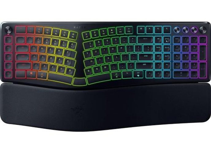 Razer Pro Type Ergo Wireless Split Ergonomic RGB Keyboard – Adjustable Tilt, Wrist Rest, Natural Typing, Multi Device Connectivity (2.4 GHz, Bluetooth, USB Type C), Windows/Mac Compatible – Black product thumbnail 2