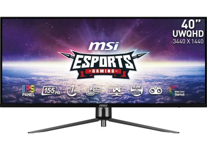 MSI MAG 401QR 40" Ultra Wide UWQHD 4K IPS,155Hz Refresh Rate, 1ms , AdaptiveSync , DisplayHDR 400 ,Type-C 65W , KVM Technology , Black product thumbnail 2