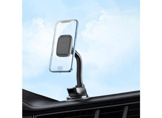 WiWU CH-018 Magnetic Flexible Spiral Suction Cup Design Car Phone Holder - Black product thumbnail 2