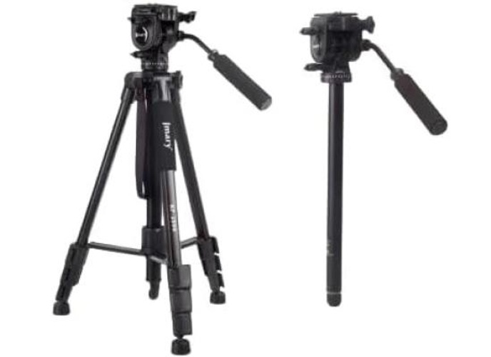 Jmary KP-2599 Professional Aluminum Tripod, Monopod for All DSLR Cameras and Smartphone (Black) product thumbnail 2