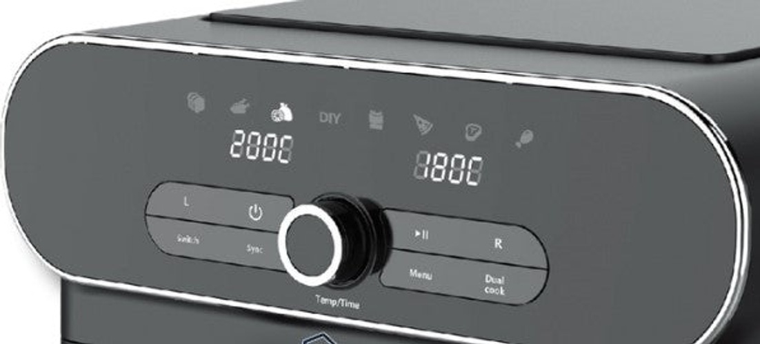قلاية كهربائية Home مزدوجة السلة، بسعة 11 لتر، بقوة 2400 واط، باللون الأسود product thumbnail 3
