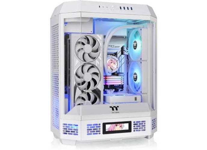 Thermaltake The Tower 600 Mid-Tower 3 Tempered Glass Panels Hidden-Connector Support Motherboard Rotational PCI-e Slots - White product thumbnail 2