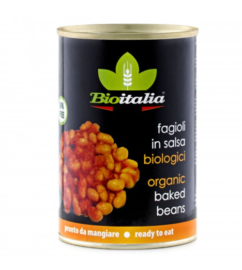 BioItalia Baked Beans In Tomato Sauce 400g