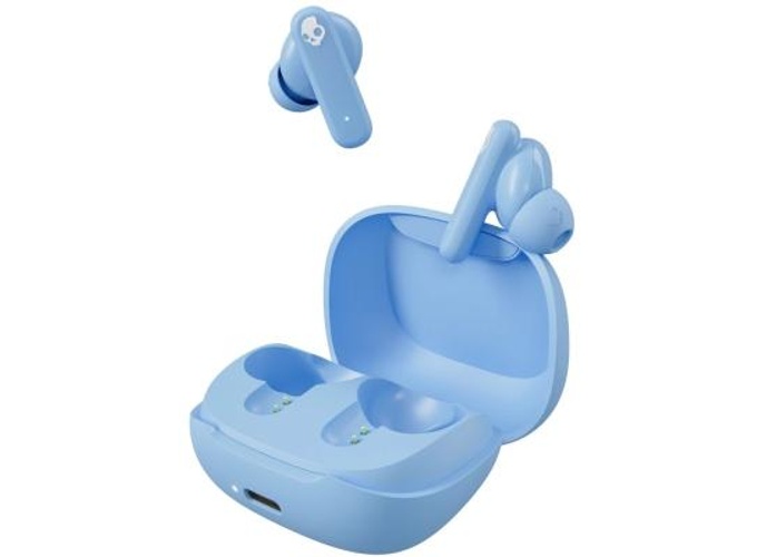 Skullcandy SMOKIN Buds Wireless Earbuds, Bluetooth Headphones, Noise Isolating Fit, Up to 20 Hours Battery, IPX4 Sweat and Water Resistant, Microphone for iPhone Android - Preppy Blue product thumbnail 2