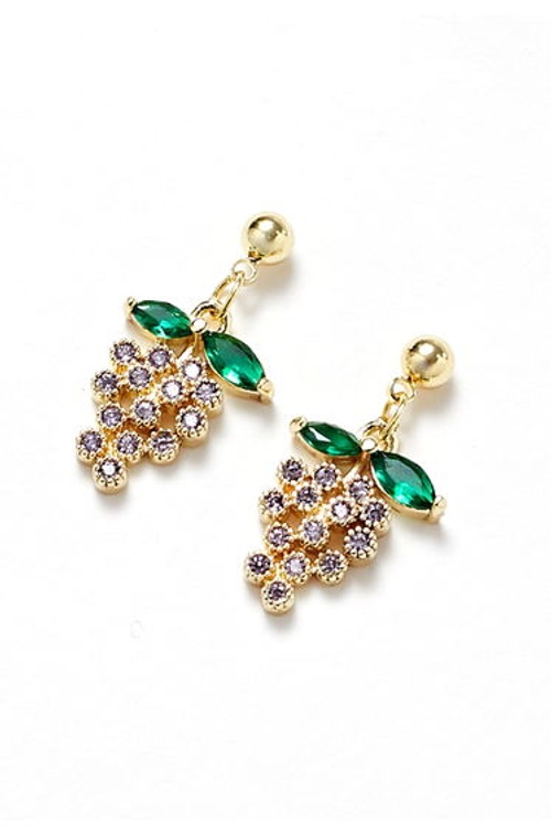 Grape Shape Zircon Earrings