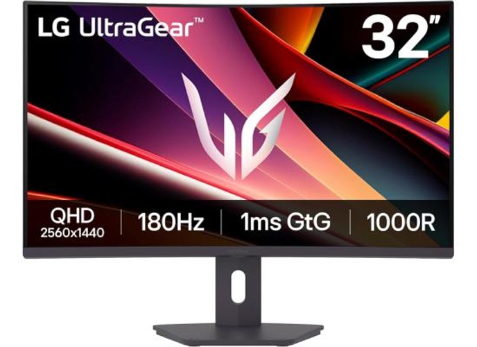 LG UltraGear 32G600A G6 32" Curved 1000R 2K QHD 180Hz 1ms HDR 10 sRGB 99% AMD FreeSync Borderless Design w/2x HDMI 1x Display Port - Black product thumbnail 2