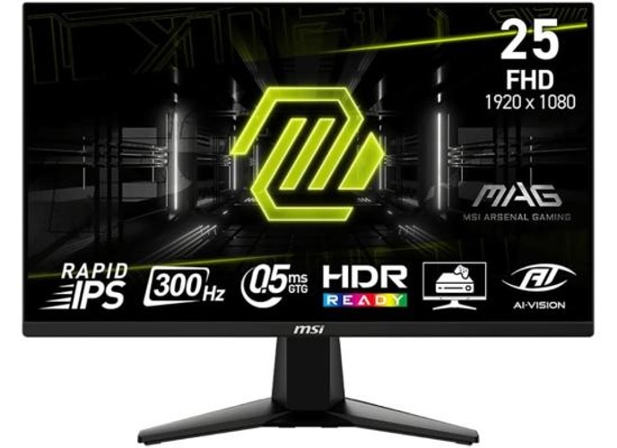MSI MAG 255XF 25" Rapid IPS Full HD 300Hz 0.5ms HDR Ready AI Vision AMD FreeSync™ Premium w/ 2x HDMI & DisplayPort Interface - Black product thumbnail 2