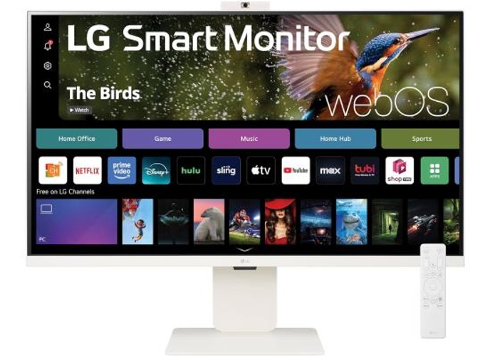 LG 32SR85U-W 32" Smart IPS 4K UHD webOS 23, USB Type-C 90W PD, Built-in FHD Webcam & Speaker, HDR 10, AirPlay 2, Screen Share, Bluetooth, White product thumbnail 2