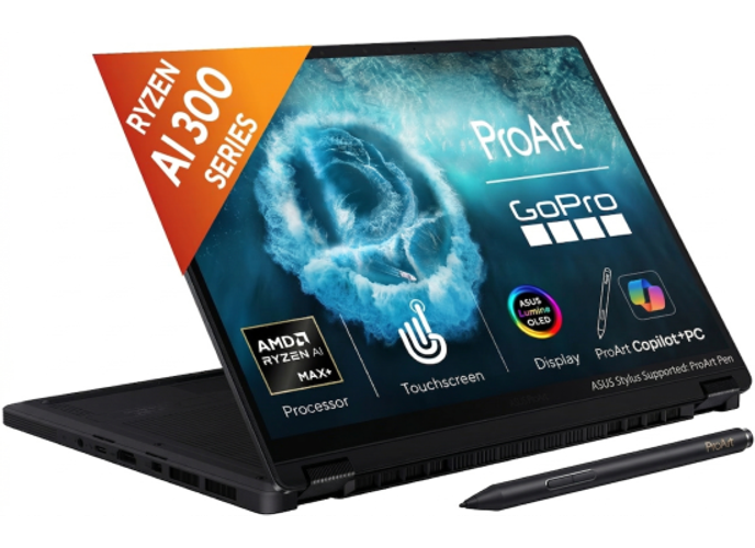 ASUS ProArt PX13 (2025) HN7306EA Copilot+ PC AI MAX+ 395 Pro-Grade Graphics 16-Cores w/ AMD Radeon 8060S Graphic & 3K OLED 60Hz 2-in-1 Touch Display , Nano Black product thumbnail 2