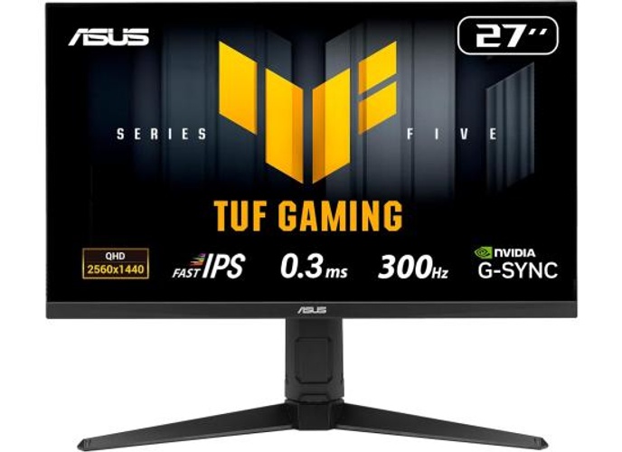 ASUS TUF VG27AQML5A Gaming AI 27" Fast IPS QHD 2K 300Hz 0.3 ms HDR 400 G-SYNC® Compatible, Height Adjustment Stand w/ 2x HDMI 2.1 , Display Port & Seakers , Black product thumbnail 2