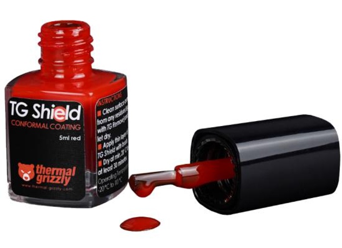 Thermal Grizzly TG-Shield Conformal Coating Curing Time 30 Min At 20 °C Protect Components From Liquid Metal Short Circuits - Red product thumbnail 2