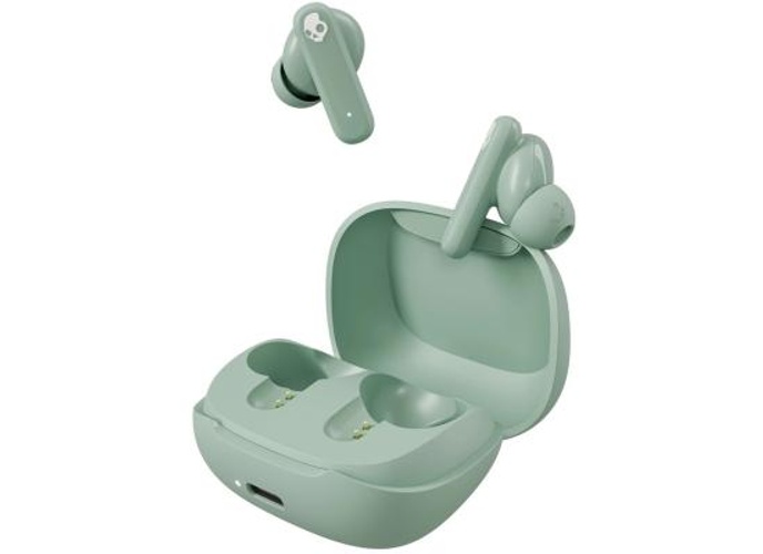 Skullcandy SMOKIN Buds Wireless Earbuds, Bluetooth Headphones, Noise Isolating Fit, Up to 20 Hours Battery, IPX4 Sweat and Water Resistant, Microphone for iPhone Android - Preppy Sage product thumbnail 2