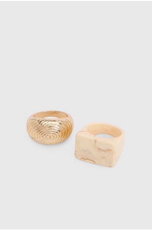 Resin Chunky Rings 2 Pack - gold product thumbnail 3