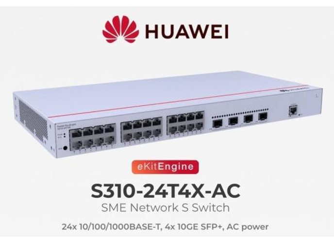 Huawei eKit S310-24T4X L2+ Managed Switch 24 Port Gigabit, 4 SFP+ 10G, VLAN, Static Route, PBR, IGMP, DHCP Snooping, LACP, VRRP, Port Security, Cloud Managed product thumbnail 2