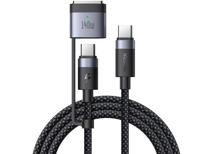 Mcdodo CA-0140 MagSafe 3 PD3.1 240w/140w, MagSafe Cable USB-C To USB-C Cable, Charging Cable PD3.1, Macbook Air Charging Cable, Macbook Pro Charging Cable, Apple iPhone 15 Pro Charging Cable - Black product thumbnail 2