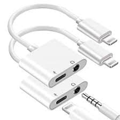 Lenyes AX93 Lightning to 3.5mm Audio Adapter - High-Fidelity Sound Transmission - Durable TPE Construction - MFi Compatible for iPhone & iPad - White