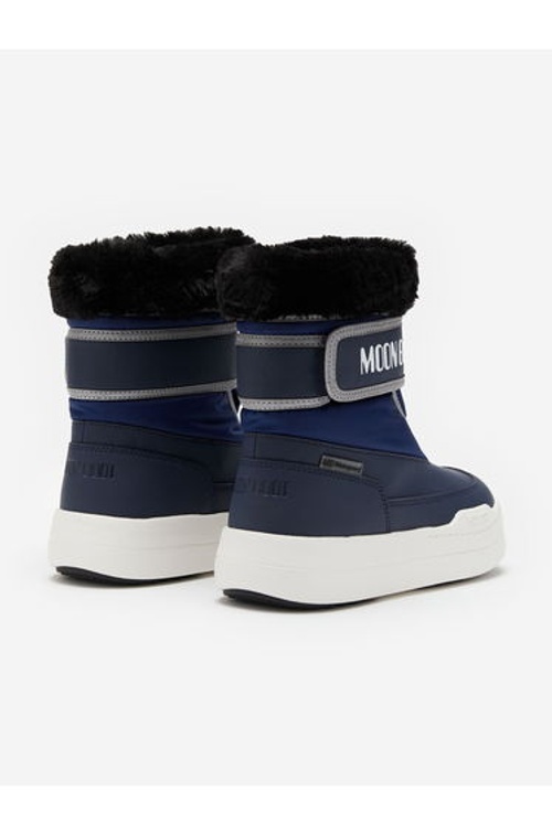 Moon Boot Boys JR Park Strap Boots in Blue product thumbnail 3