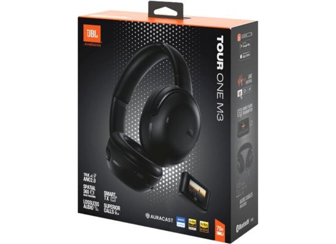 JBL Tour One M3 Smart Tx - Wireless Over-Ear Noise Cancelling Headphones with Smart Transmitter, Hi-Res Audio (3.5mm or USB-C), Spatial 360 Sound with Head Tracking & 70Hrs of Playback (Black) product thumbnail 2