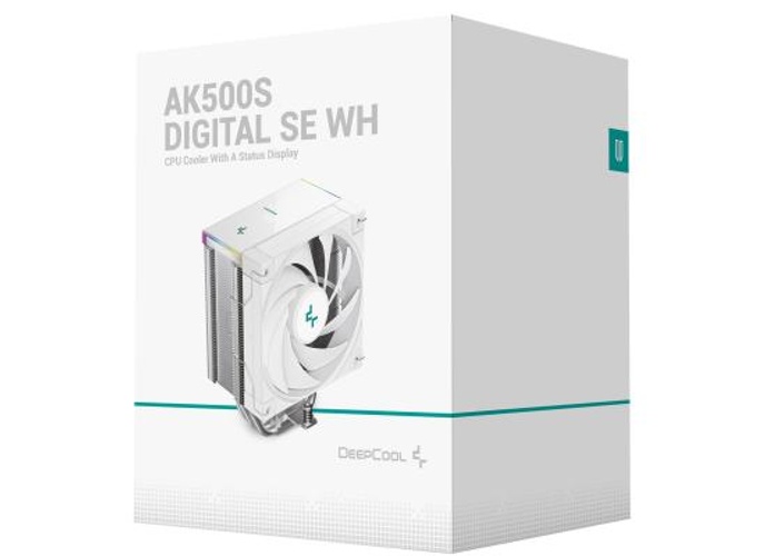 DeepCool AK500s Digital SE CPU Cooler 240w TDP Giant Heatsink 90mm Thickness 5 Copper Heat Pipes BBH 120mm PWM Fan w/Status Display Screen For AMD & Intel , White product thumbnail 2