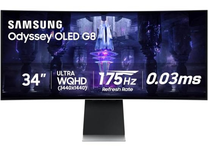 SAMSUNG Odyssey G8 G855D Odyssey G8 Smart 34" OLED 3K UWQHD , 175Hz , 0.03ms (GtG) , AMD FreeSync Premium Pro & G-Sync Technology, Silver product thumbnail 2