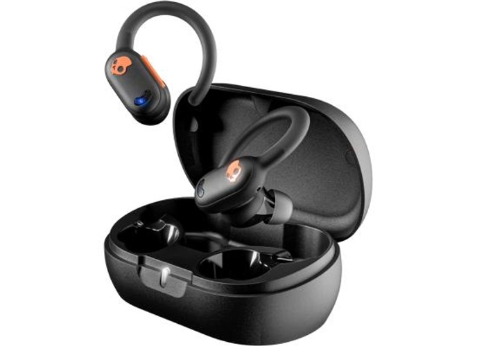 Skullcandy Push ANC Active Wireless Earbuds, Bluetooth Headphones, Noise Cancelling, 58 Hours Battery, Secure-Fit Over-Ear Hanger, Sweat and Waterproof, Microphone for iPhone Android - Black/Orange product thumbnail 2