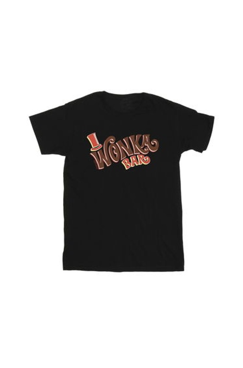 Willy Wonka Boys Bar Logo T-Shirt - Black