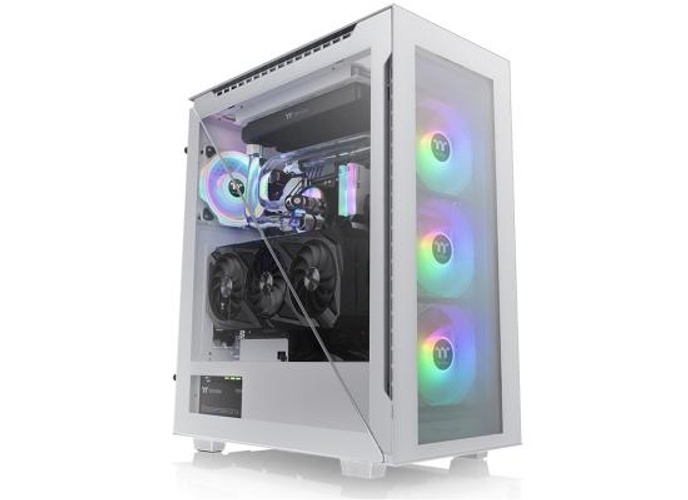 Thermaltake Divider 500 w/ 3x120mm ARGB Front + 1x 120mm Rear Fans + 2 Symmetrical Triangular Panels - White product thumbnail 2