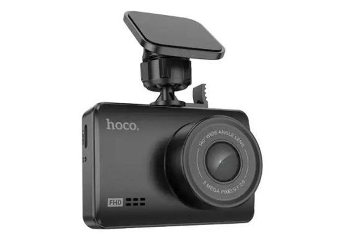 HOCO DV5 HD Dash Cam – 1080P Night Vision, 3" IPS HD display, 140° Ultra-Wide Angle, Loop Recording - Gray product thumbnail 2