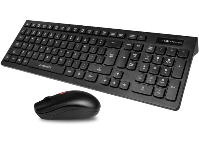 Promate ProCombo-12 Wireless Keyboard & Mouse Combo Sleek Nano USB Receiver Spill-Proof Design 12 Media Keys Arabic / English product thumbnail 2