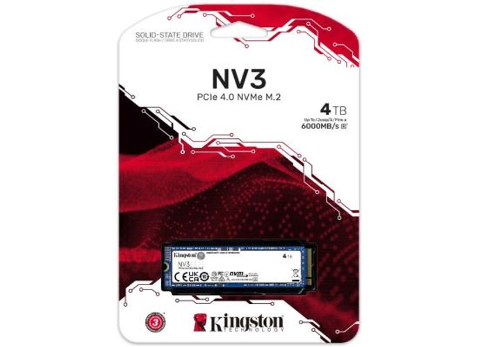 Kingston NV3 4TB M.2 2280 NVMe PCIe Gen 4x4 Internal SSD Up to 6000 MB/s product thumbnail 2